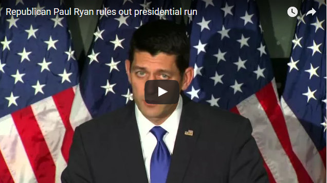Speaker Paul Ryan Rules Out Presidential Run