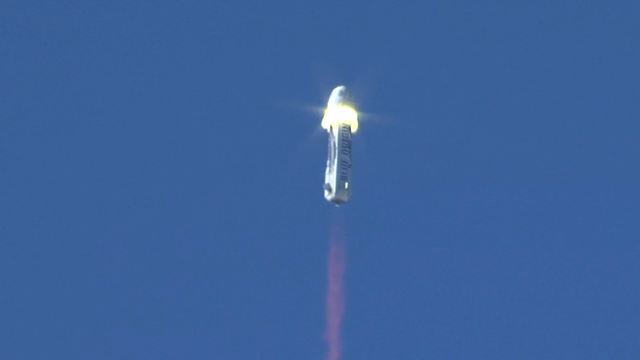 Blue Origin Launches New Shepard Rocket For In-Flight Escape Test