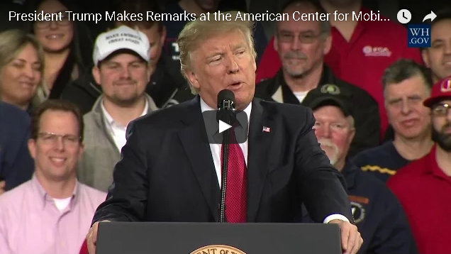 President Trump’s Speech Today At American Center for Mobility