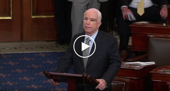 Senator McCain Floor Statement on Need for Bipartisanship
