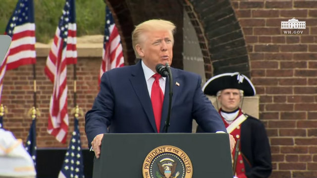 President Trump at a Memorial Day Ceremony at Fort McHenry