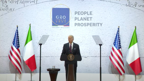 President Biden at Press Conference in Rome, Italy